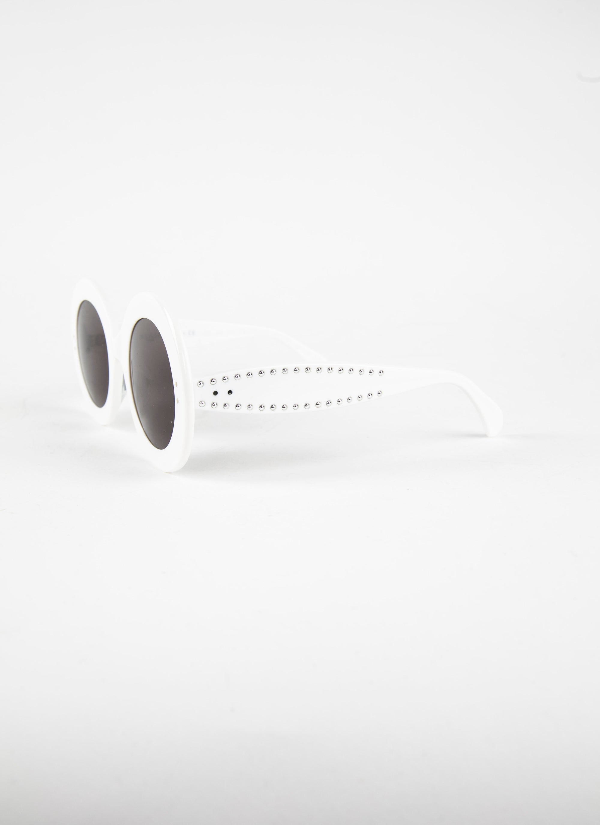Round studded sunglasses - White & Grey