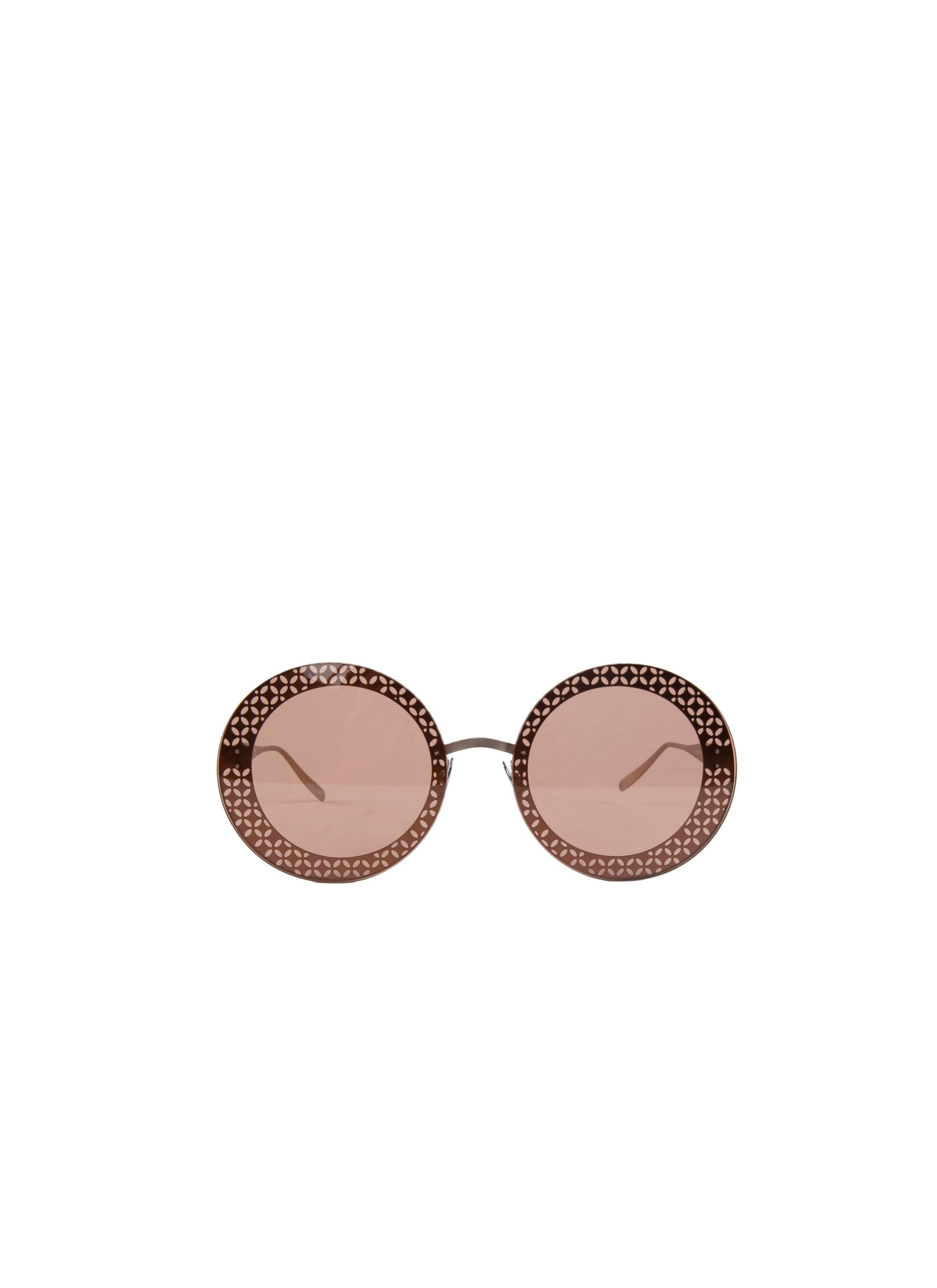 Round openwork sunglasses - Gold & Black