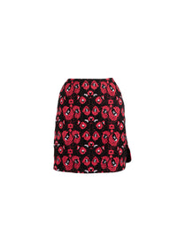Jupe Samarcande en laine - Noir & Rouge
