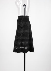 Wool Babylon skirt - Black