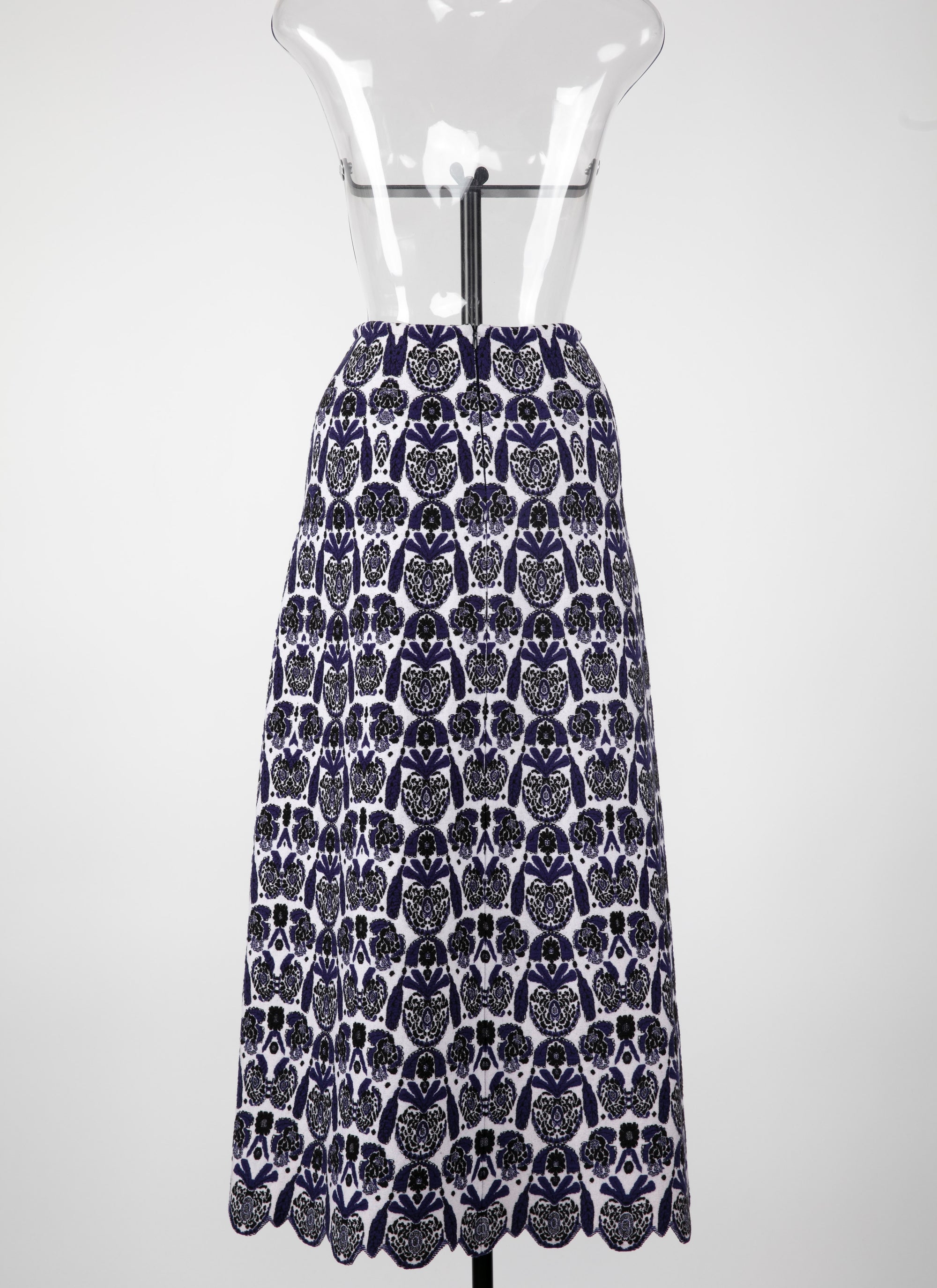 Wool Eden skirt - White & Blue