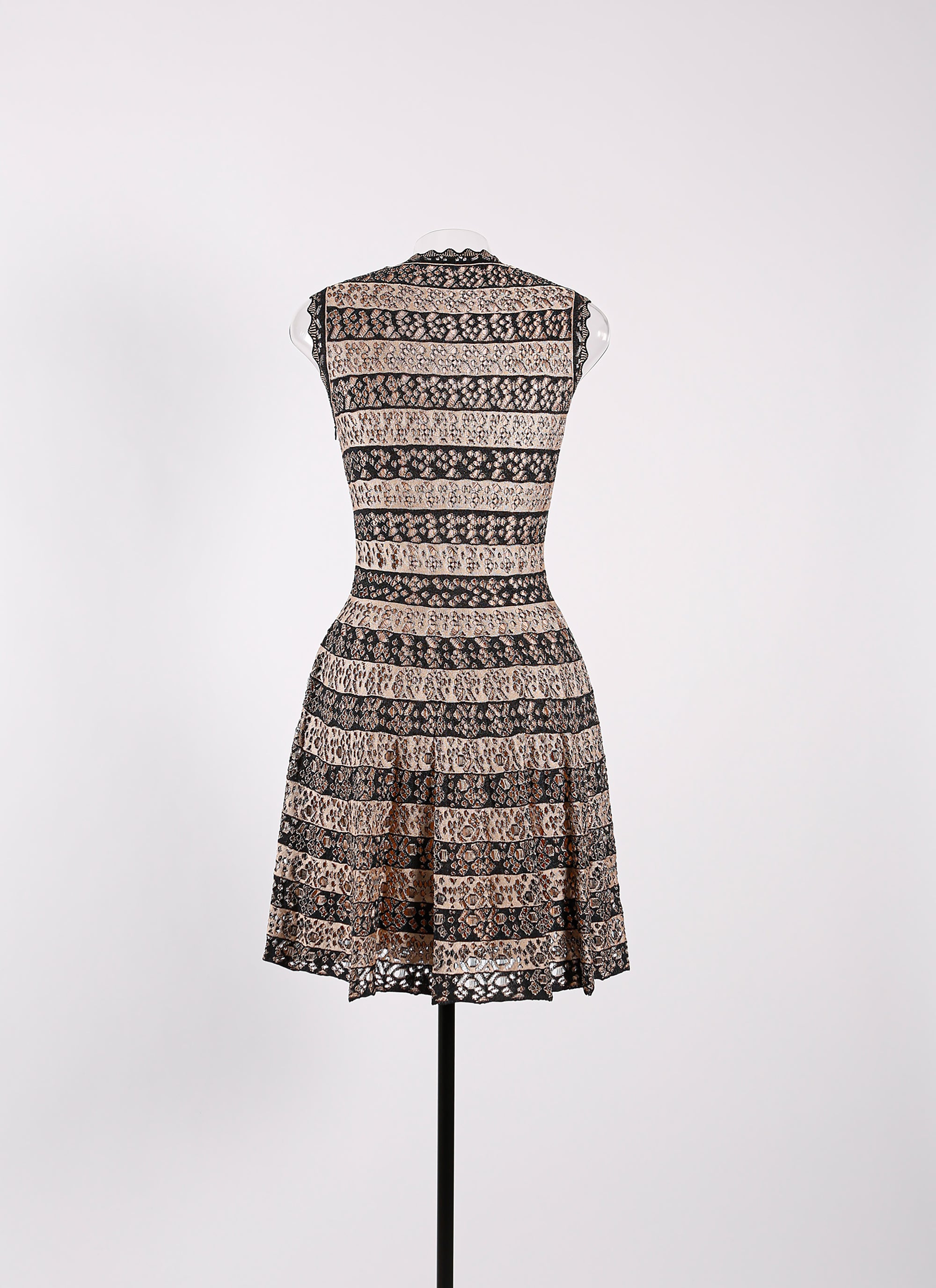 Robe sans manches Taranto en maille - Noir & Chair