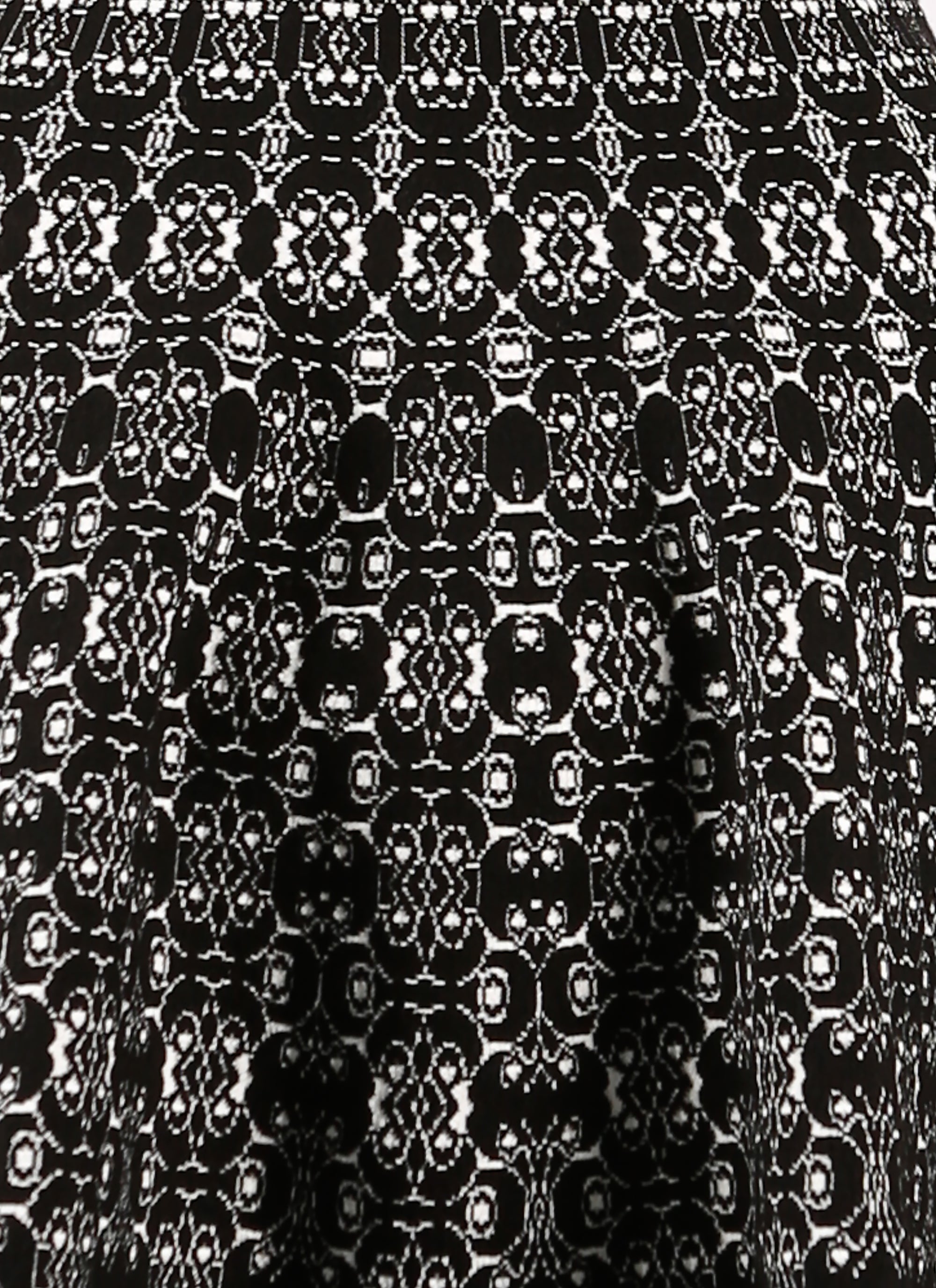 Robe à manches longues Alhambra en maille - Noir & Blanc