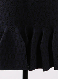 Alhambra knitted long sleeve dress - Blue & Black