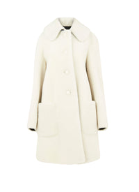 Soft leather coat - Mother of Pearl White