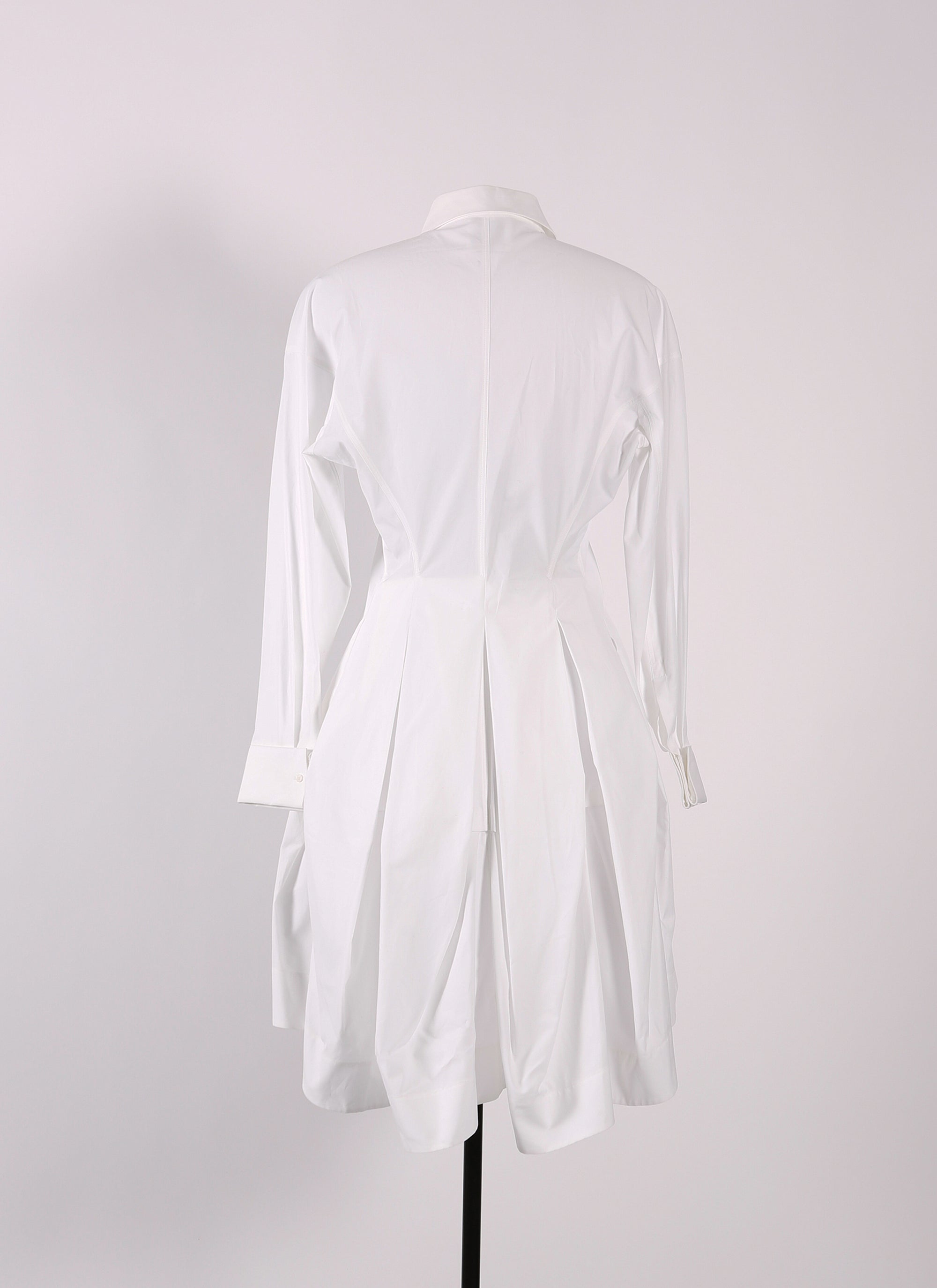 Short shirt dress in Japanese poplin - White