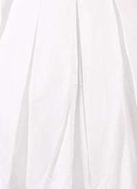 Short shirt dress in Japanese poplin - White
