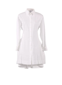Short shirt dress in Japanese poplin - White