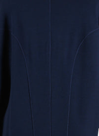 Robe à manches longues en laine - Marine