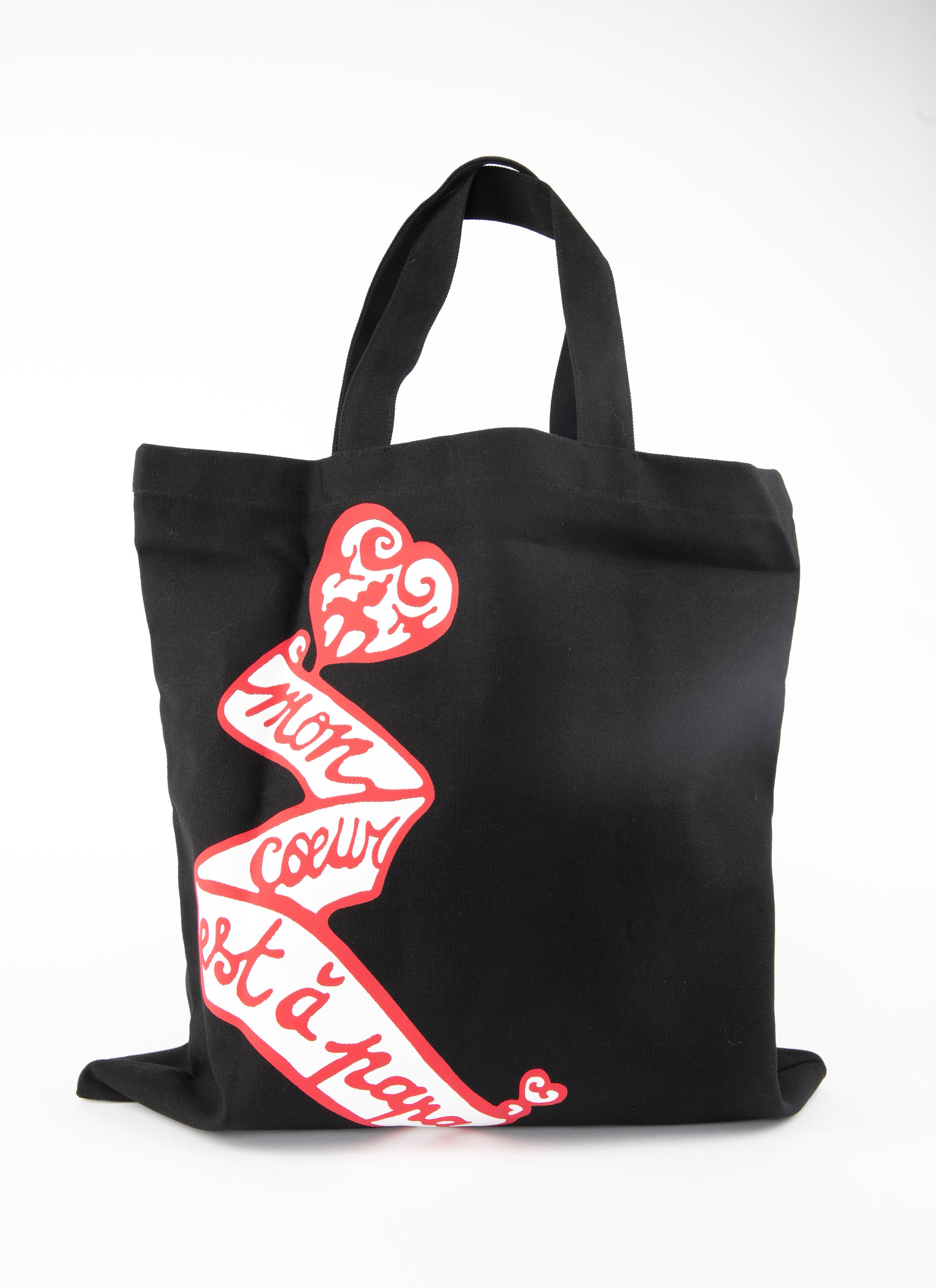 Sac cabas Mon Cœur - Noir & Rouge