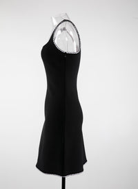 Robe courte sans manches Mon Cœur en maille - Noir & Rouge