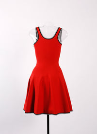 Mesh Mon Coeur strapless dress - Red & Black