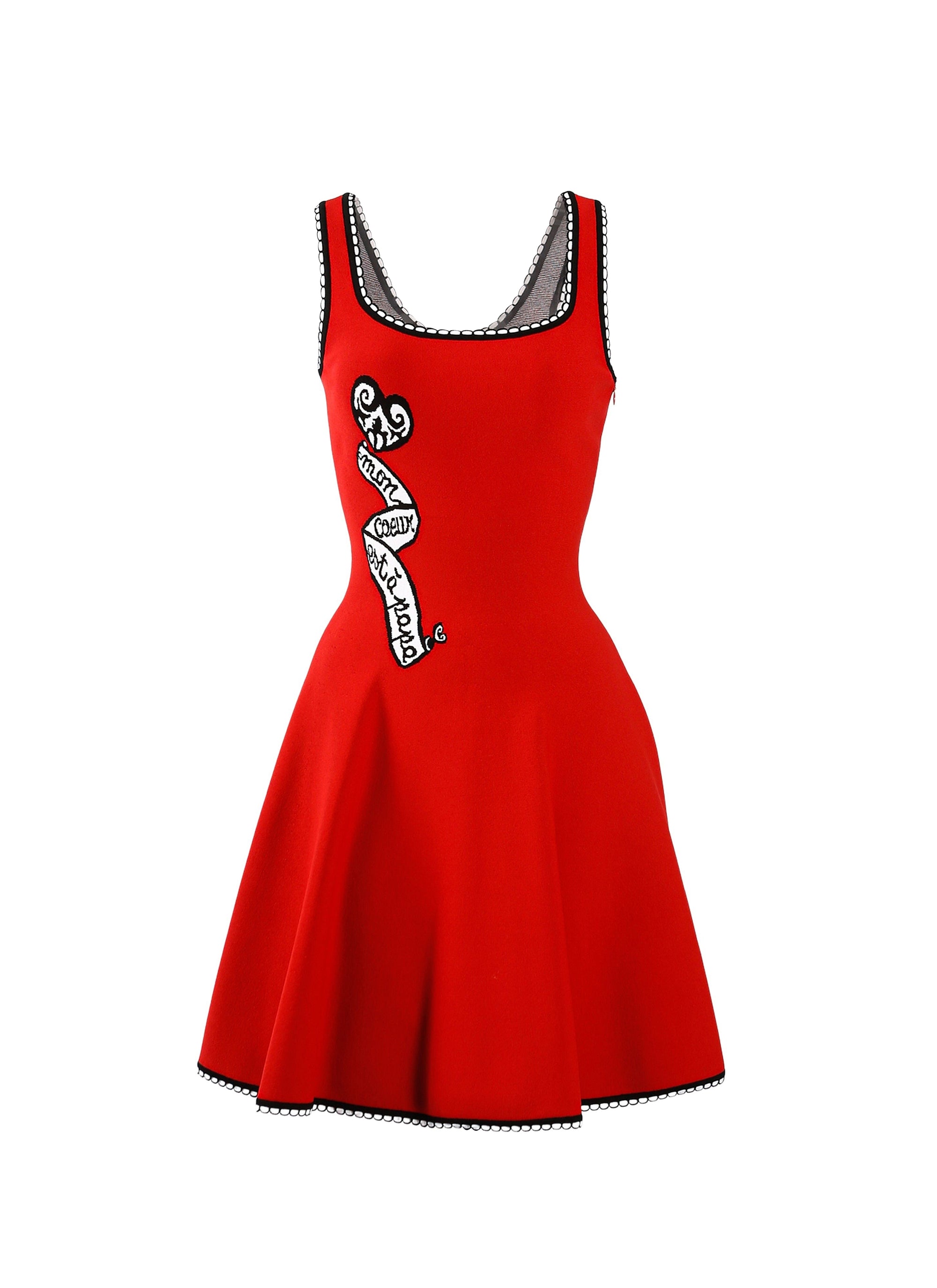 Mesh Mon Coeur strapless dress - Red & Black