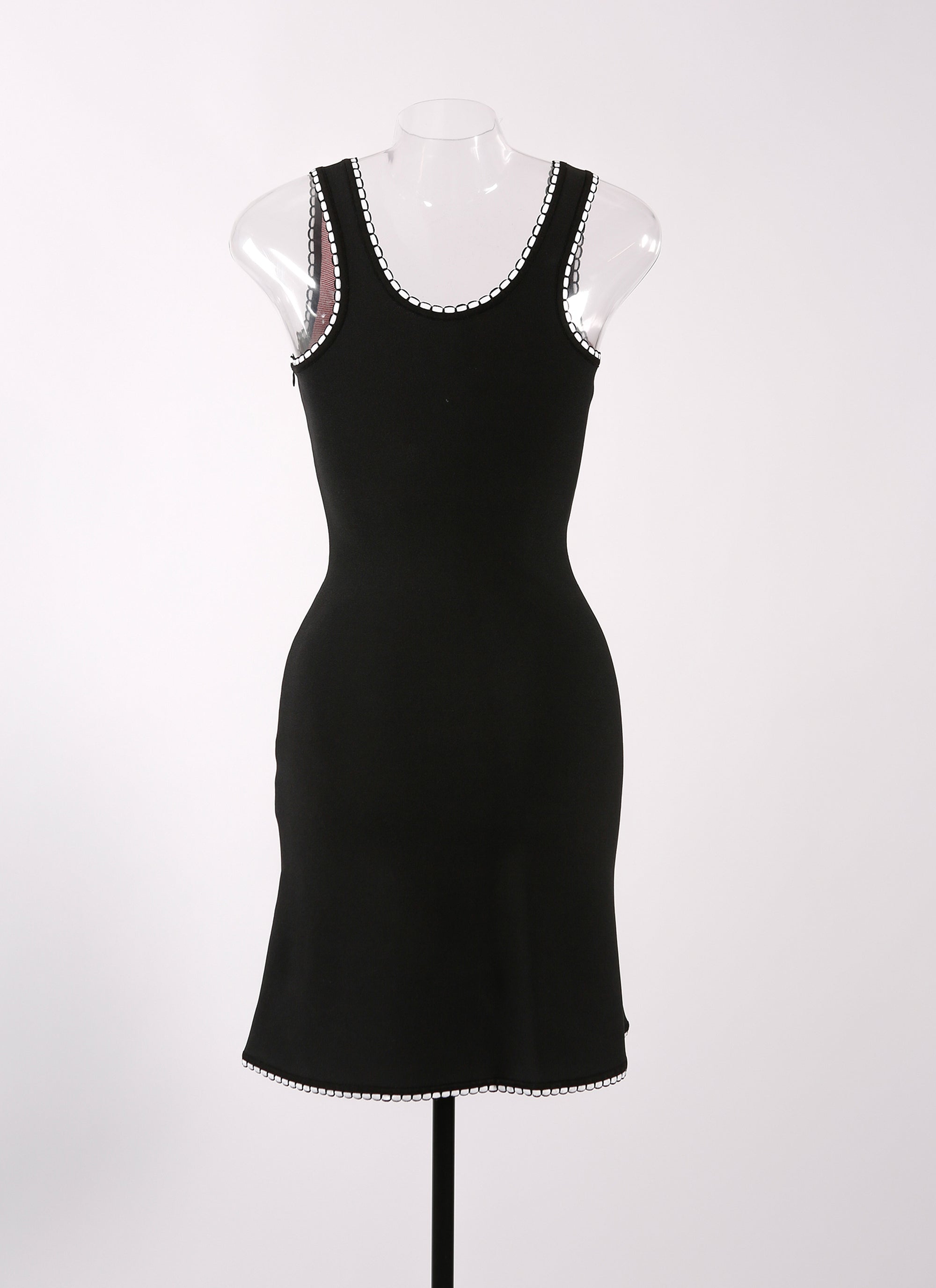Robe courte sans manches Mon Cœur en maille - Noir & Rouge