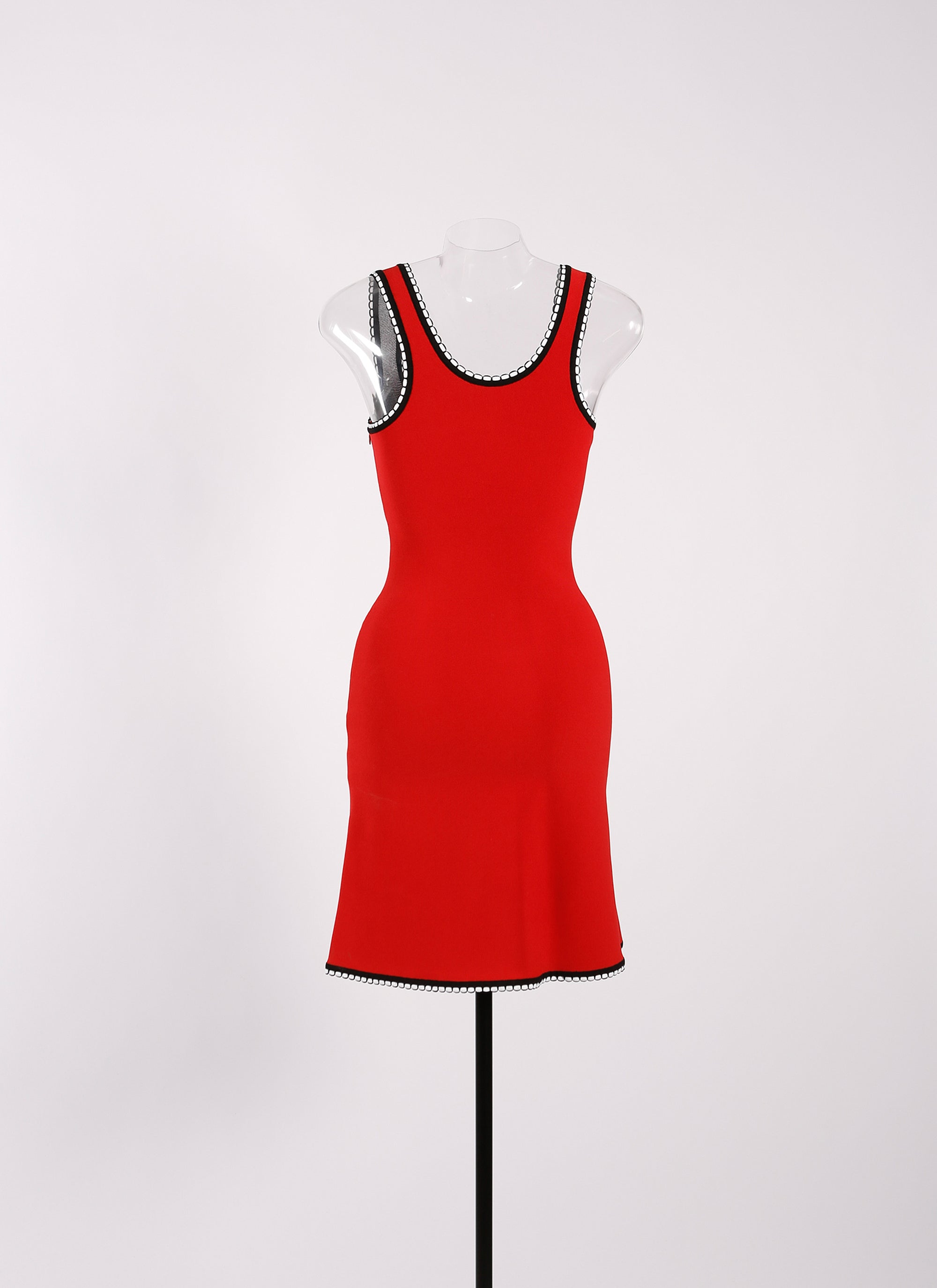 Mesh Mon Coeur sleeveless dress - Red & Black