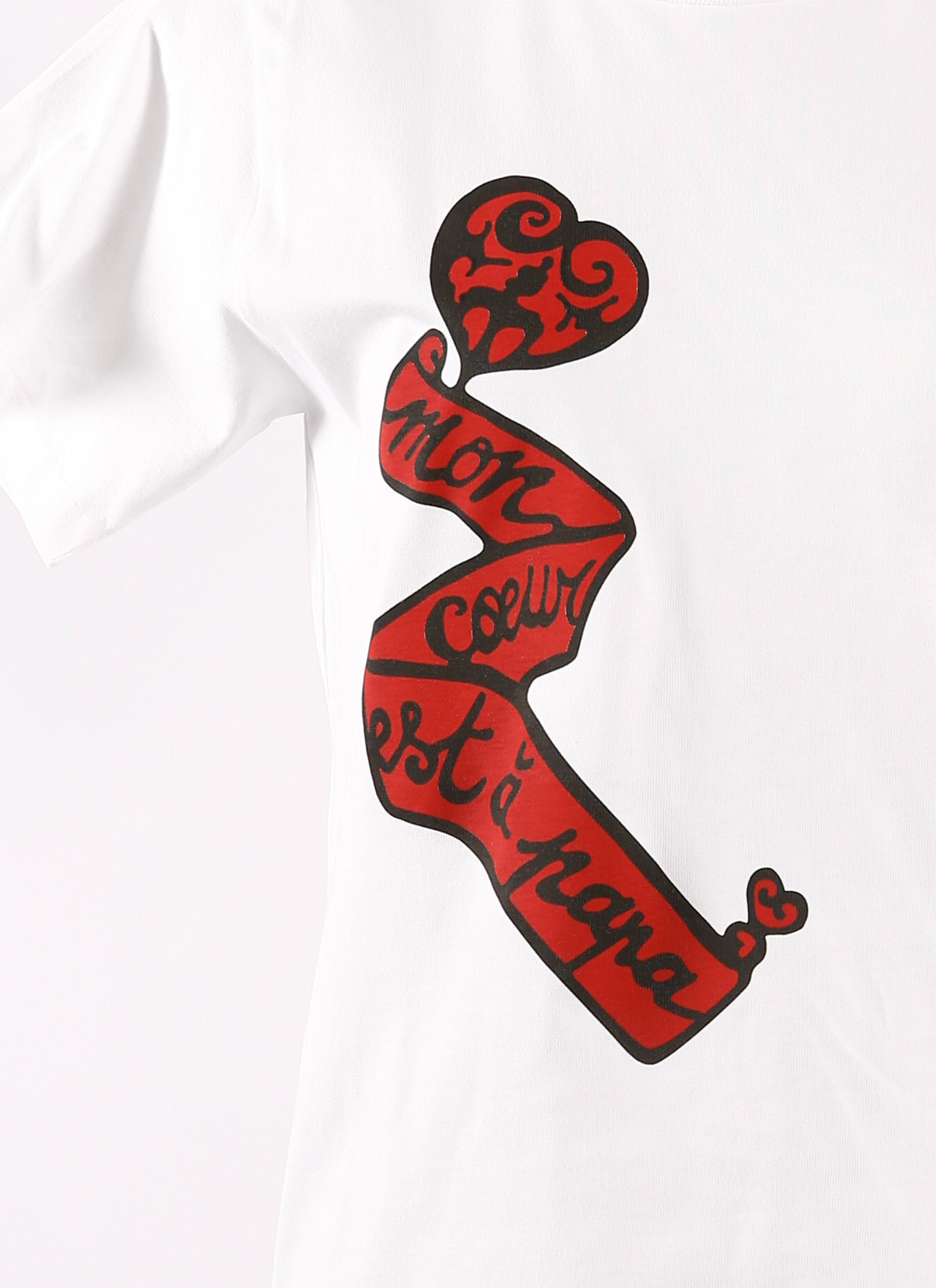 Mon cœur T-shirt - White & Red