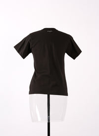 Mon cœur T-shirt - Black & Red