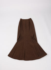 Raffia skirt - Chocolate