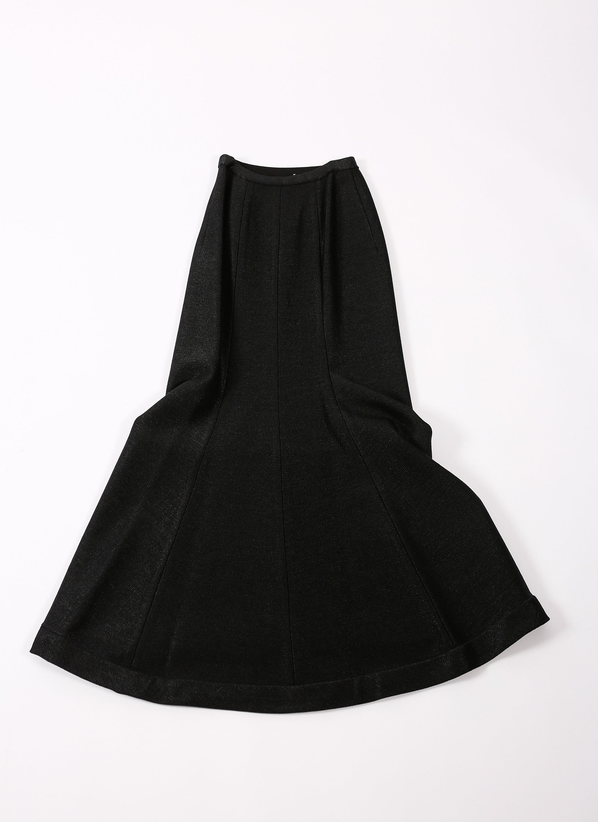 Jupe longue en rafia - Noir