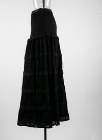 Floral skirt - Black