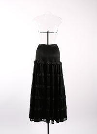 Floral skirt - Black