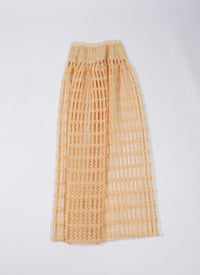 Floral skirt - Light Beige