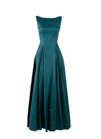 Sleeveless gabardine dress - Sea Green