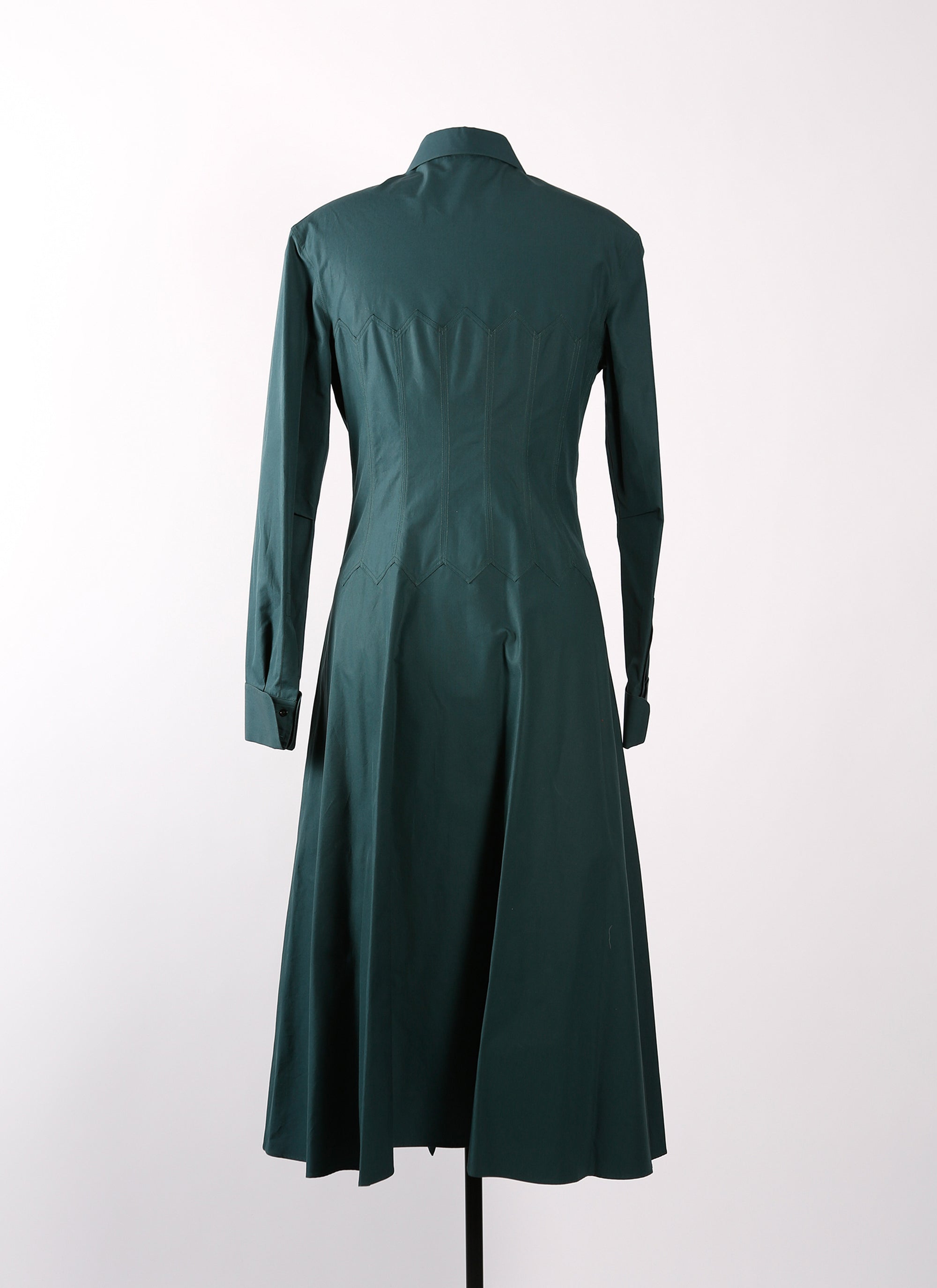 Robe en popeline japonaise - Vert Marin