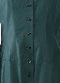 Robe en popeline japonaise - Vert Marin
