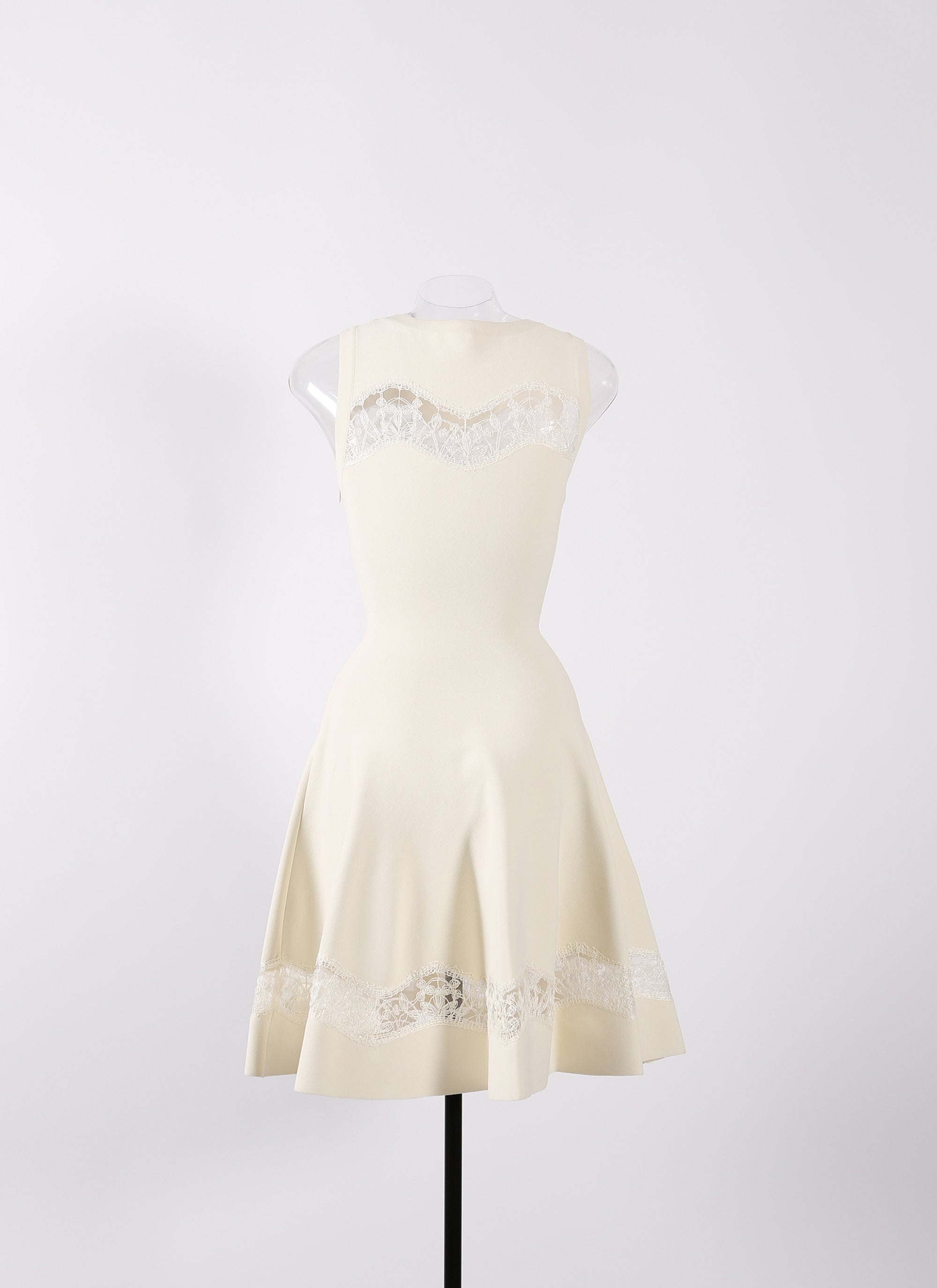 Robe sans manches en dentelle - Blanc