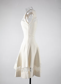 Robe sans manches en dentelle - Blanc