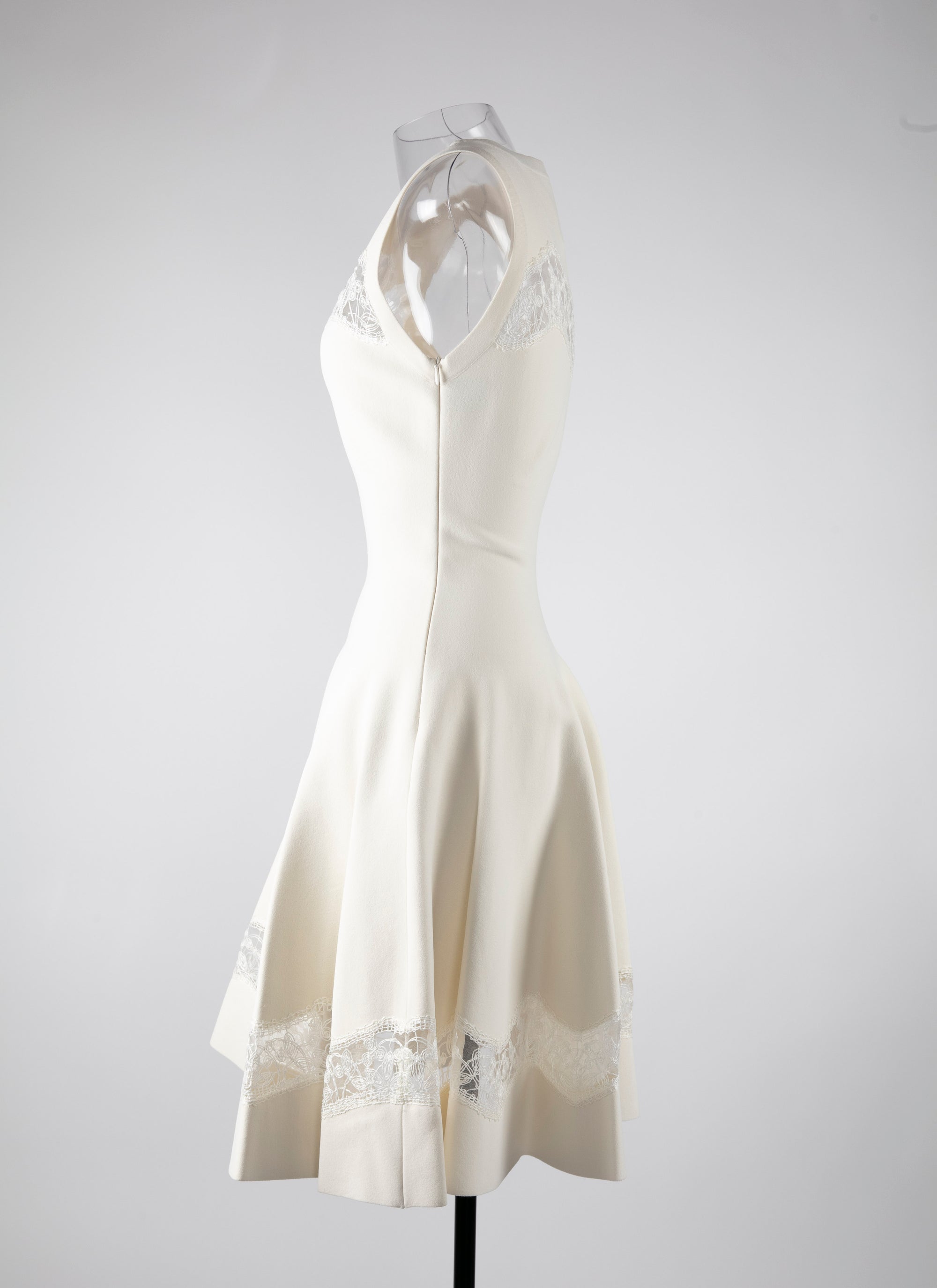 Robe sans manches en dentelle - Blanc