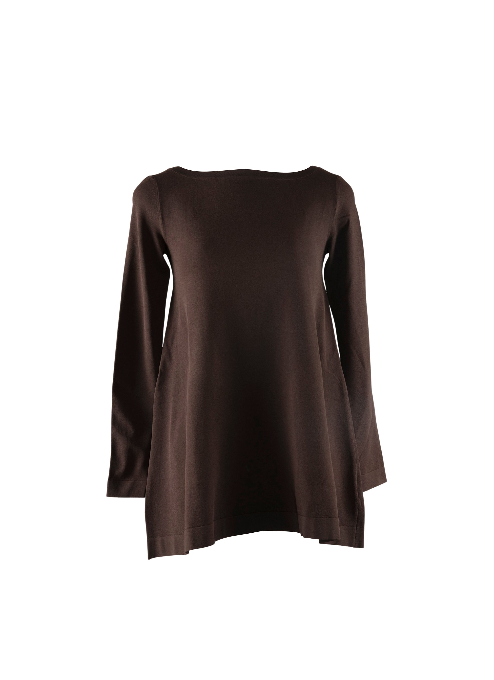 Long sleeve knitted jumper - Chocolate