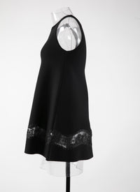 Sleeveless lace tunic - Black