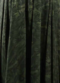 Silk floral skirt - Fir