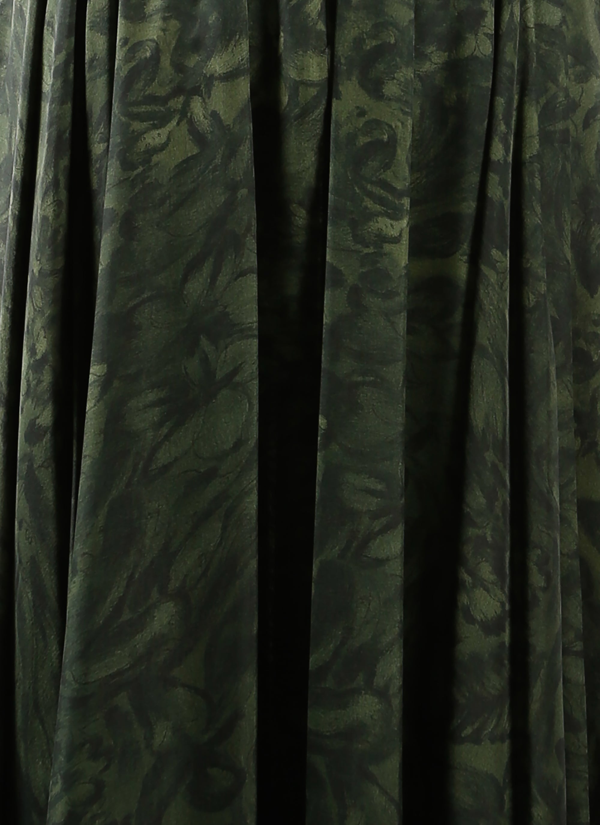 Silk floral skirt - Fir