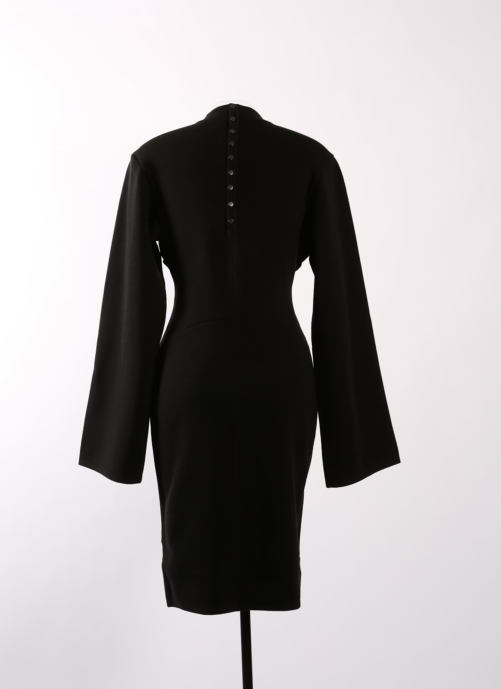 Robe à manches longues Ingenue en laine - Noir
