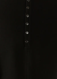 Robe à manches longues Ingenue en laine - Noir