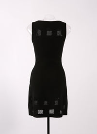 Sleeveless wool Finistrelle dress - Black