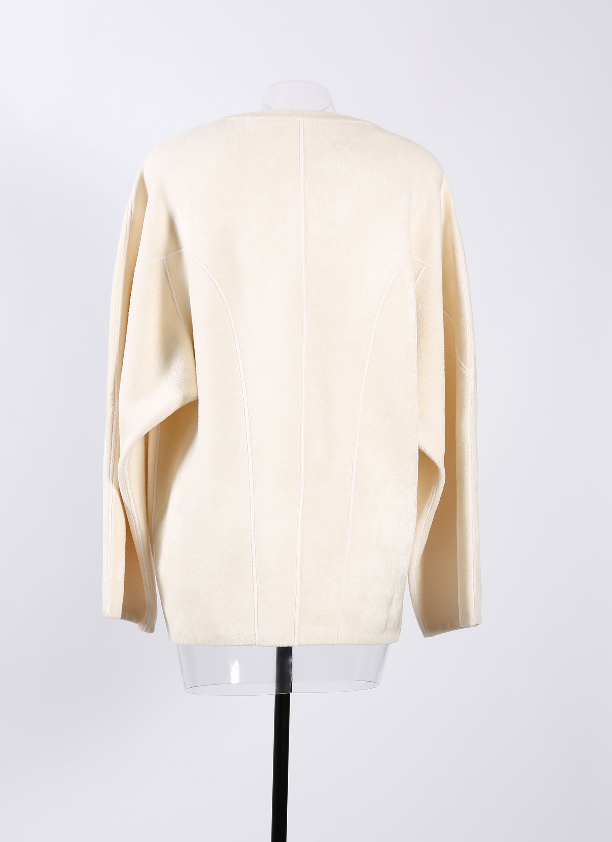 Iconic velvet long sleeve jumper - Nude