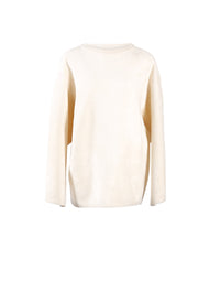 Iconic velvet long sleeve jumper - Nude