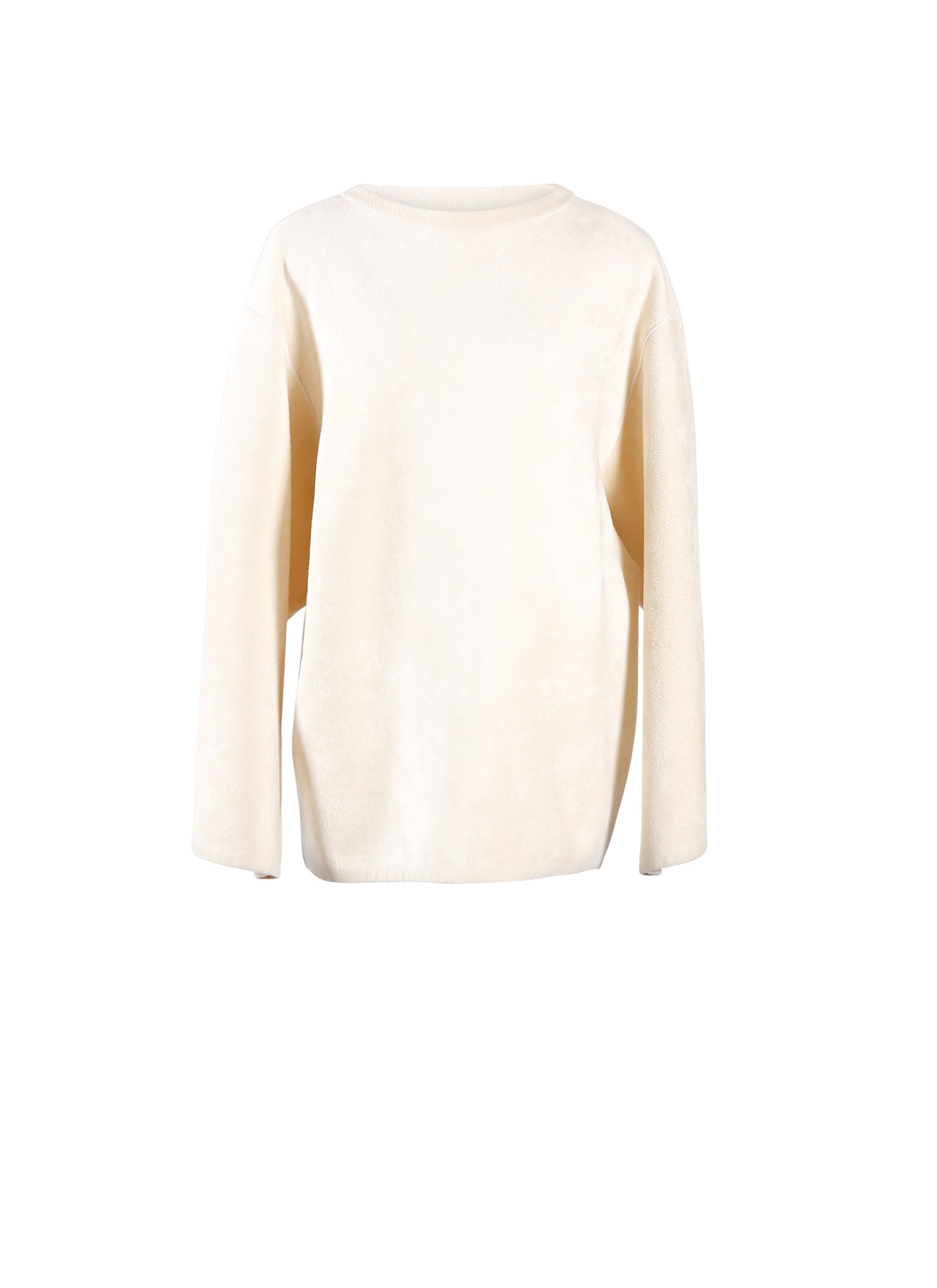 Iconic velvet long sleeve jumper - Nude