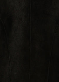 Iconic velvet long sleeve jumper - Black