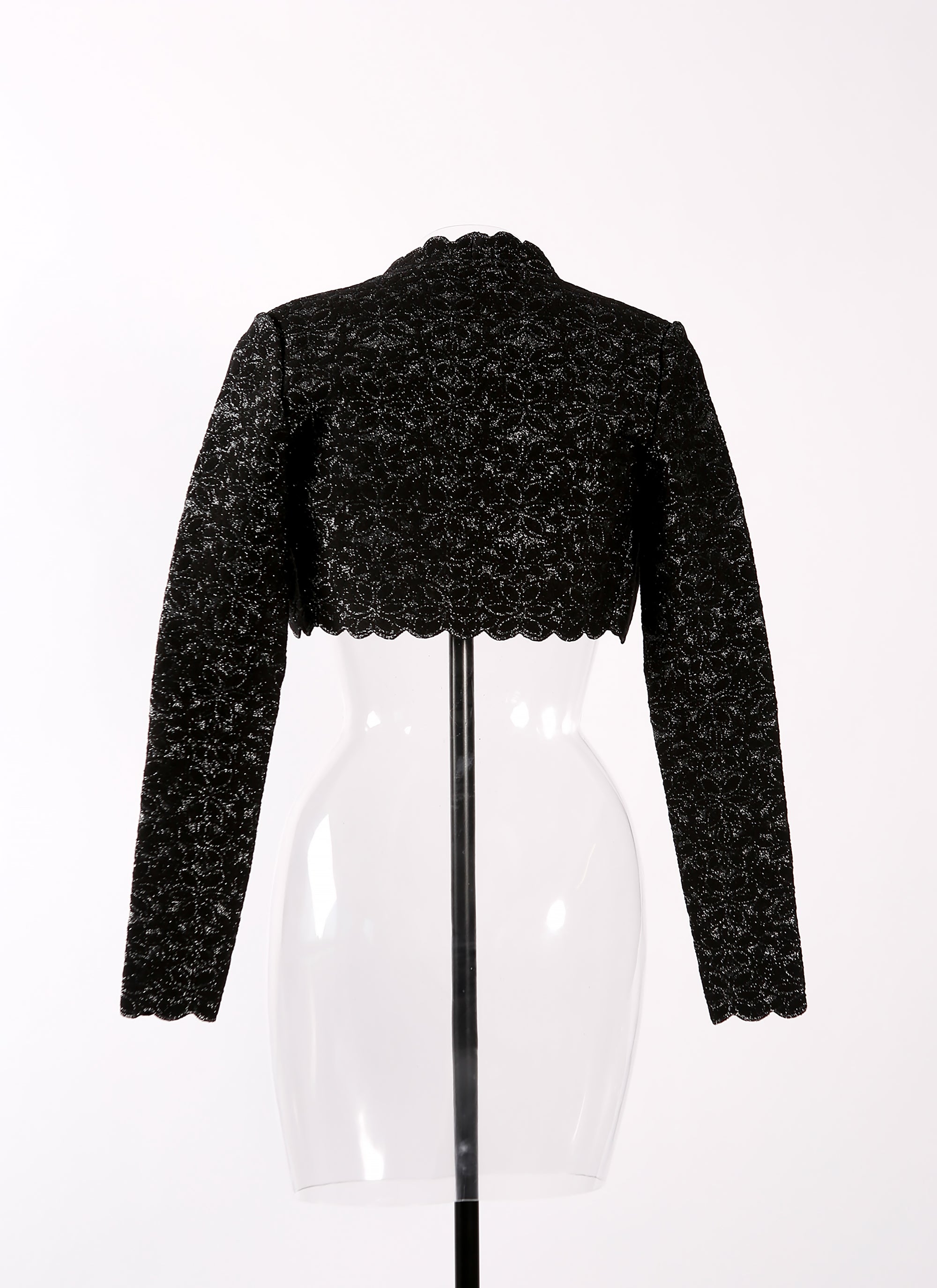 Patio long-sleeved bolero - Black & Silver