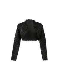 Patio long-sleeved bolero - Black & Silver