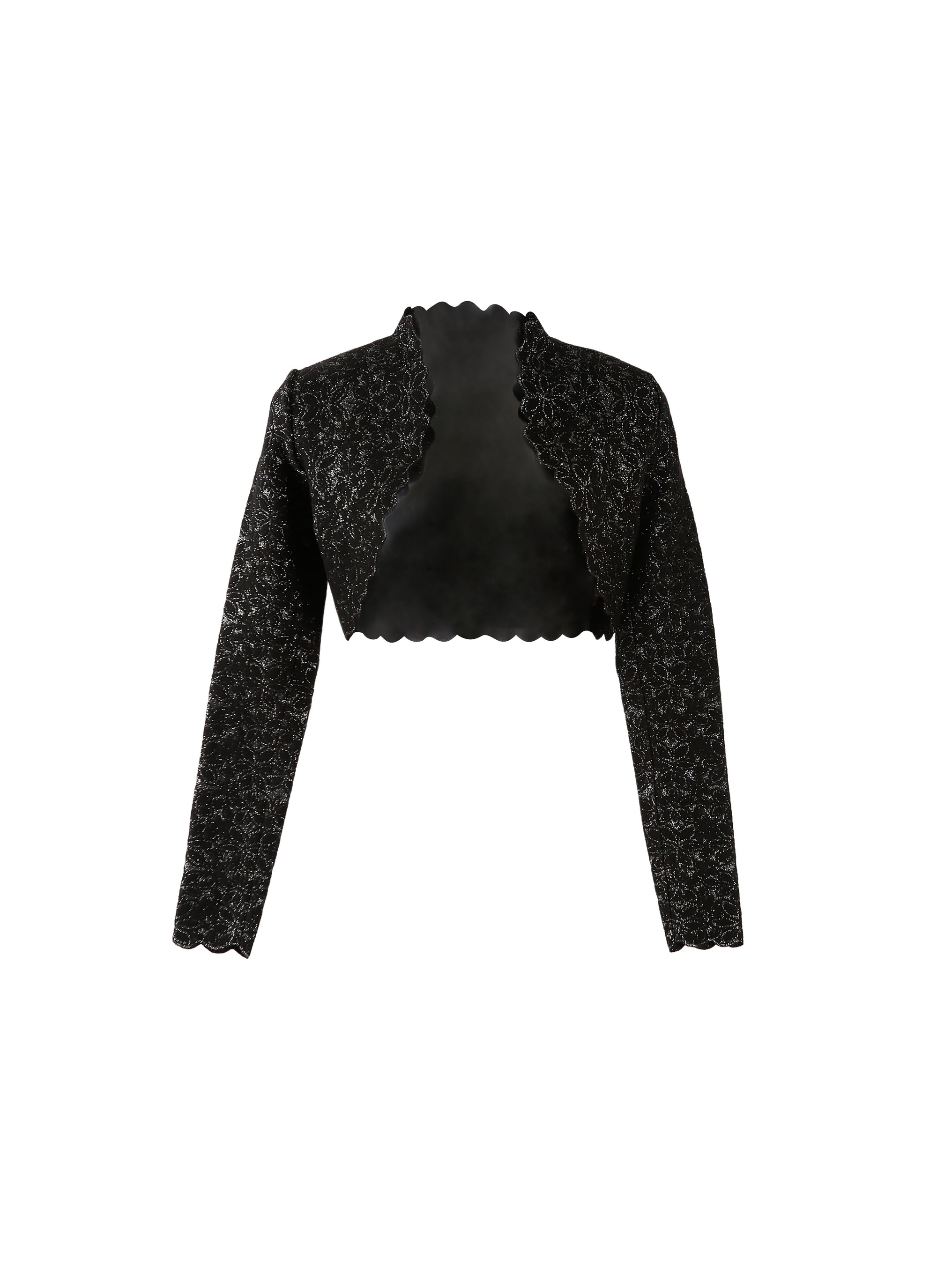 Patio long-sleeved bolero - Black & Silver