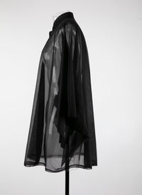 Chemise en soie - Noir