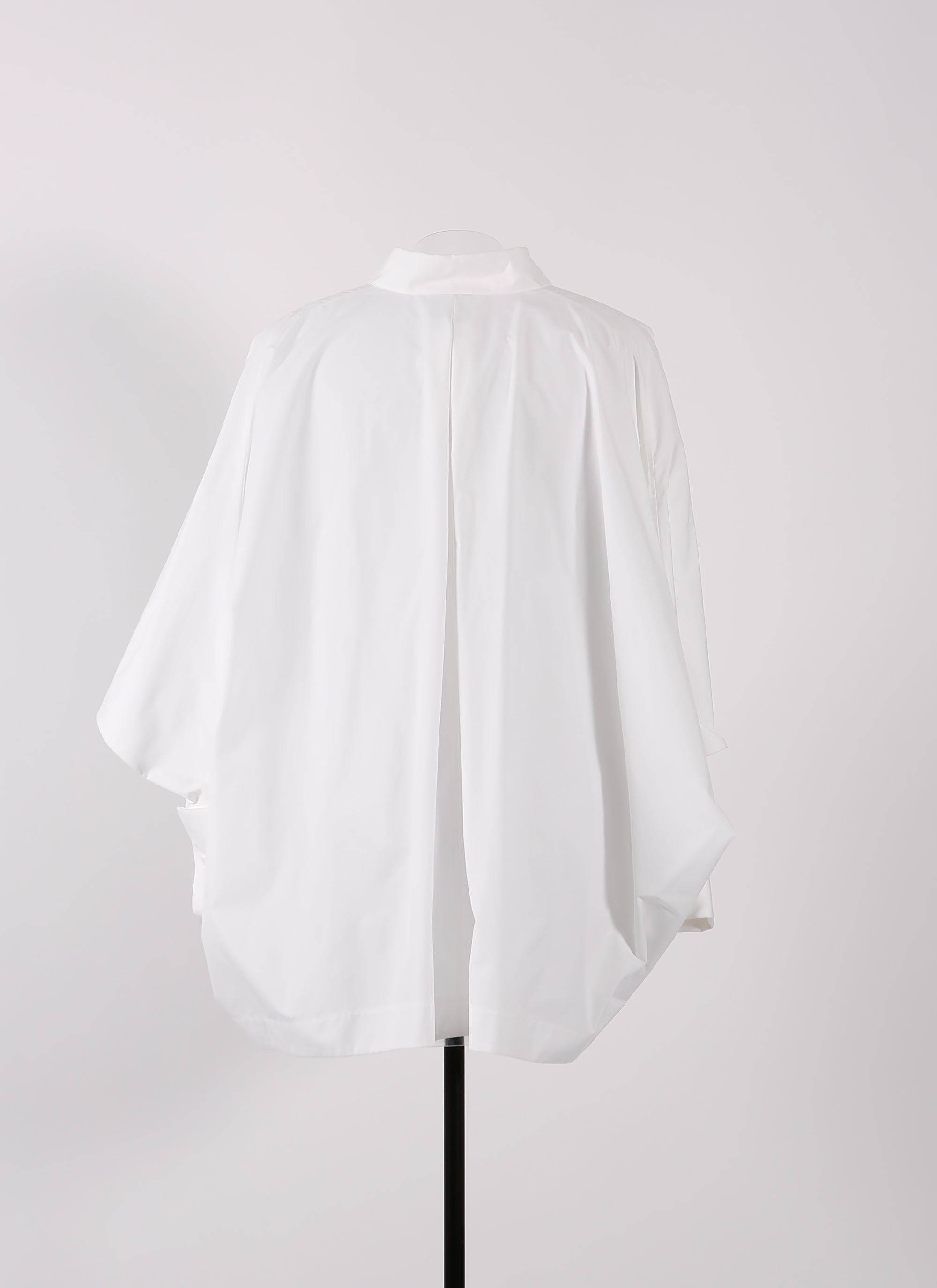 Chemise à manches larges en popeline japonaise - Blanc