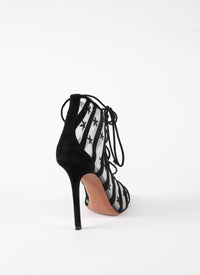 Embroidered boots - White & Black