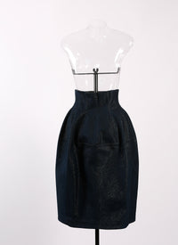 Denim skirt - Blue & Gold